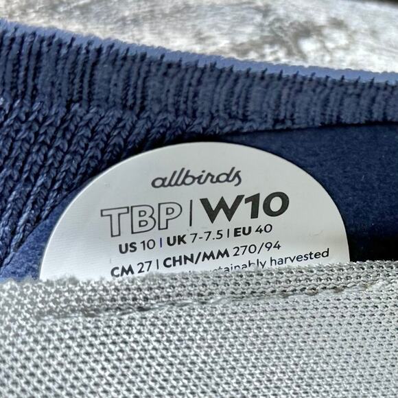 NIB Allbirds Tree Breezer Point Ballet Flats Hazy Indigo Womens 10 - Picture 11 of 12